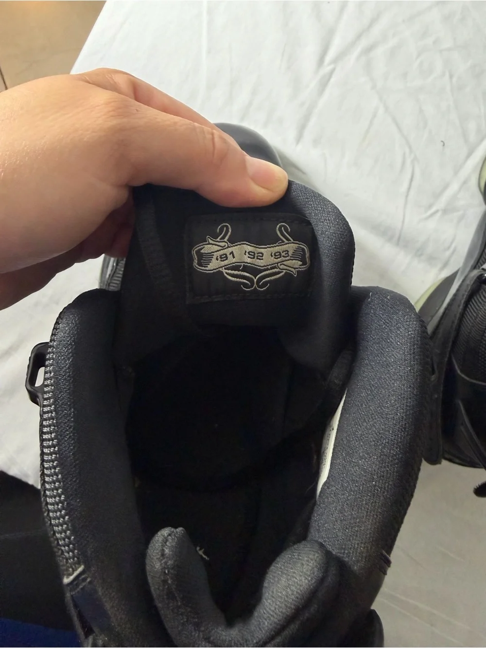AIR JORDAN 6 RINGS 3 Black Patent Leather High-Top Sneakers with Icy Sole